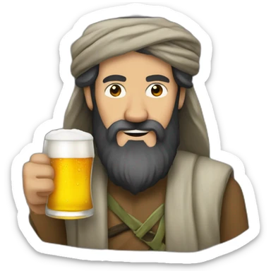 Ben-Laden-drink-a-beer sticker