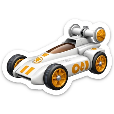Hot wheels Star Wars racer verse Princess Leia. car sticker