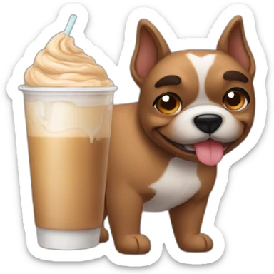 Muscles / iced coffee / gay / dog  sticker