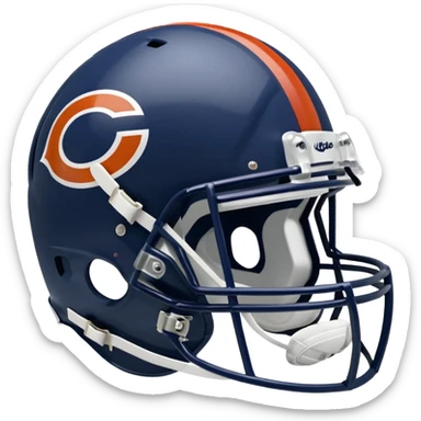 The Washington commanders football helmet and the Chicago Bears football helmet facing each other sticker