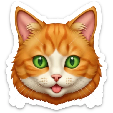 cat with tounge out  sticker