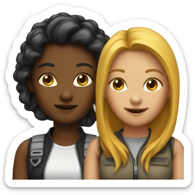 two tech girls sticker