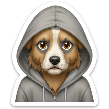 homeless dog with torn hoodie


 sticker