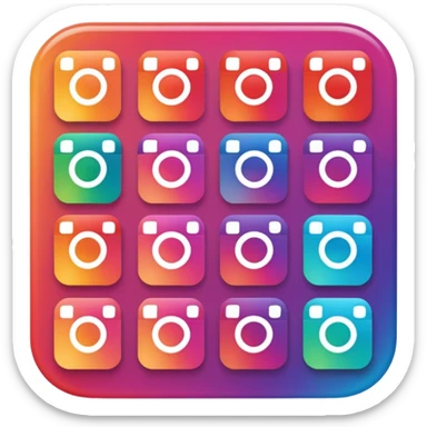 Instagram, plump color sticker