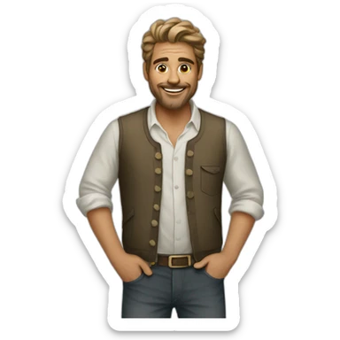 Artista pintor sorprendido sticker