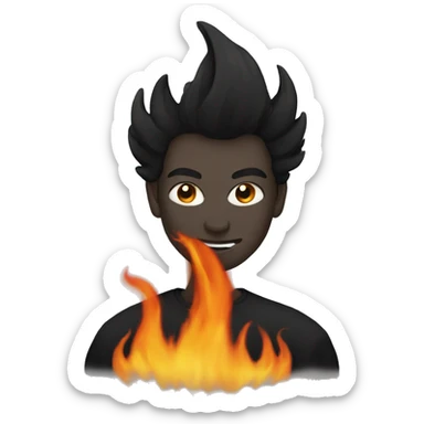 black flames sticker