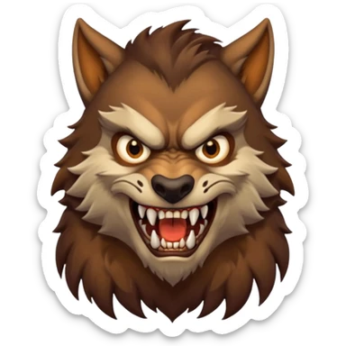 Werewolf with taperfade sticker