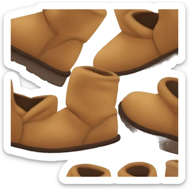 brown cozy ugg slippers with no fur sticker