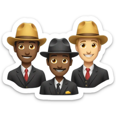 3 amigos doing the best work together sticker
