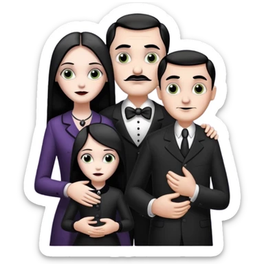 addams fmaily sticker