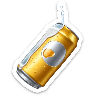 beer can tipped over sticker