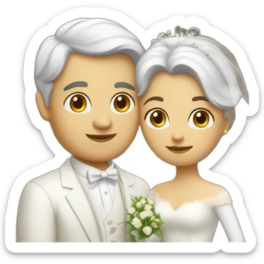 Italian women and white get getting married sticker