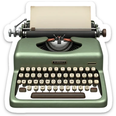 Sage typewriter sticker