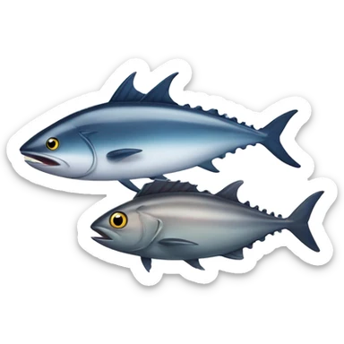 Tuna fish and octopus sticker