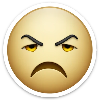 Smiley face scowling  sticker