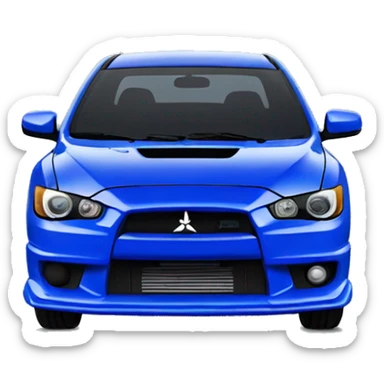 mitsubishi lancer IX evolution  blue  sticker