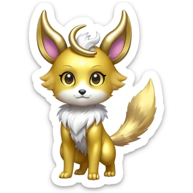 Shiny Chibi Anthro Sona Fakemon-Spectrobe Full Body sticker