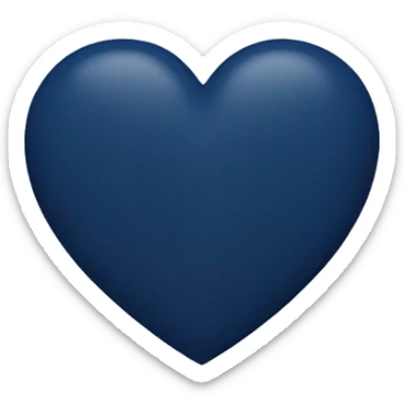 Navy blue heart sticker