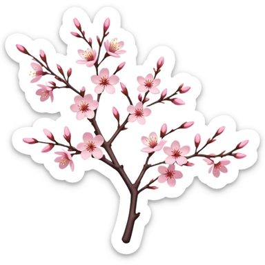 Sakura cherry blossom tree branch  sticker