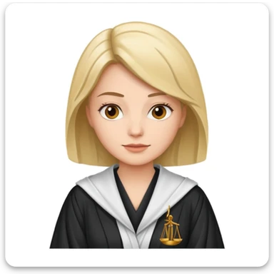 
woman lawyer Wearing a robe sticker