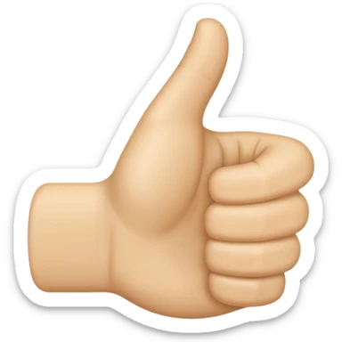 thumbs up emoji, clear hand gesture, no text sticker