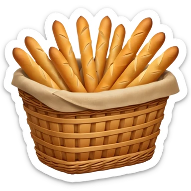 Tasty breadstick basket sticker