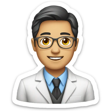 Chemistry young asia teacher sticker