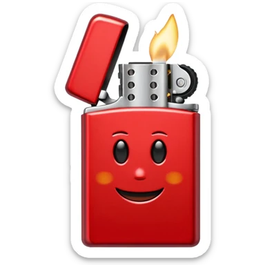 Zippo Lighter, red sticker