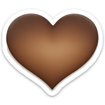 Brown ombre heart sticker