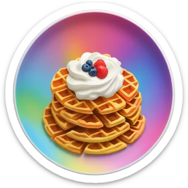 rainbow waffles  sticker