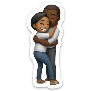 Hug love sticker
