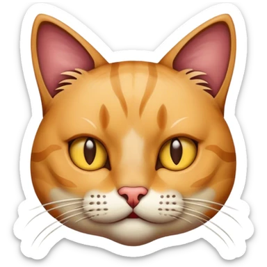 Cat getting beat up sticker