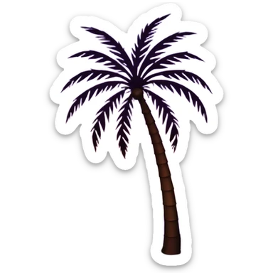 couché de soleil vibe palmier  sticker