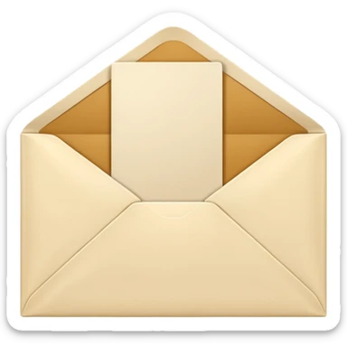 Cream-colored Letter Envelope  sticker