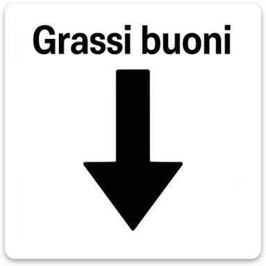 Grassi buoni con freccia in basso, come a significare che vanno al ribasso sticker