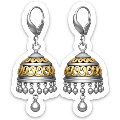 Small Silver jumka emoji for copy paste sticker