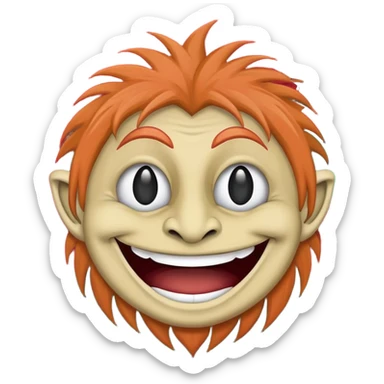 troll face emoji with Balochistan Nationalist Flag design sticker