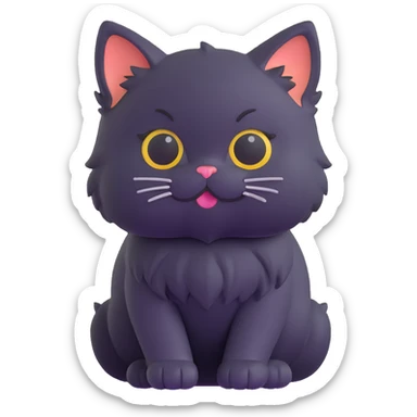 fluffy kitten sticker