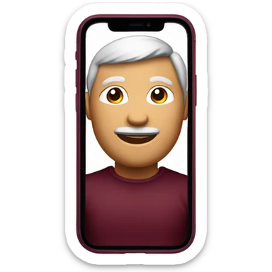 iphone 14 pro with burgundy case sticker