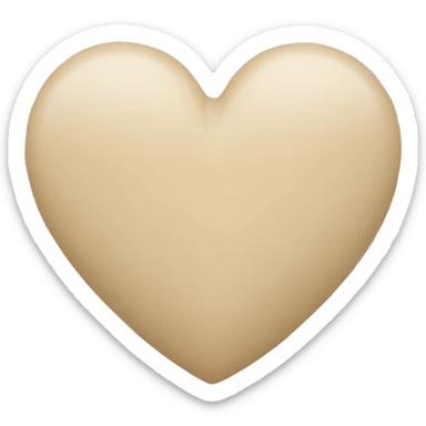 Beige heart  sticker