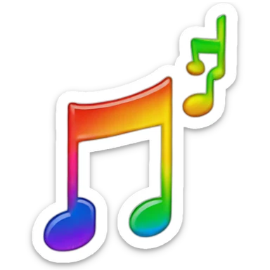 Jonathan Toews as rainbow musical note on sheet  sticker