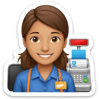 cashier sticker