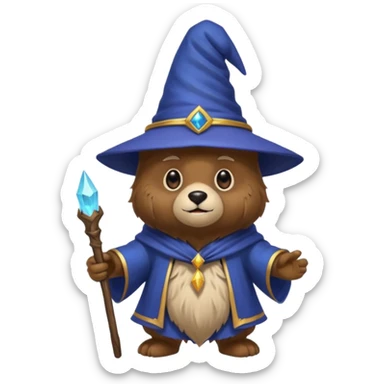 wizard bear sticker
