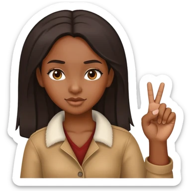 Black girl holding up middle finger  sticker