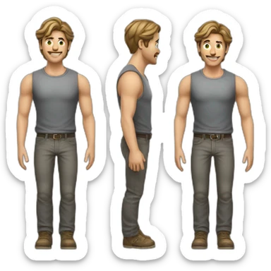 Homme a genoux avec une bague sticker