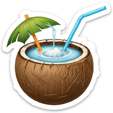 coconut drink summer vibe sticker