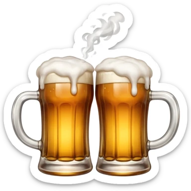 beer clink emoji combined with puff emoji sticker