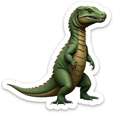 cinematic-komodo-dragon-realistic-full-body-standing-emoji,-massive-scaled-body-poised-with-quiet-power,-rough-textured-skin-dark-green-and-brown,-head-tilted-dramatically,-long-forked-tongue-flicking-out,-simplified-yet-realistic-focused-features,-highly-detailed,-glowing-with-an-almost-sarcastic-glow

 sticker