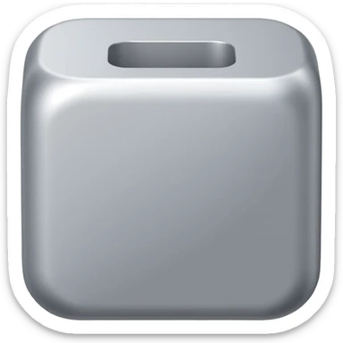  modern software box. Smooth 3D form, rounded edges, soft realistic lighting, minimalist design, no text or logos, neutral background. Rendered in the same realistic style as official Apple emojis (like the toolbox or laptop emoji). sticker