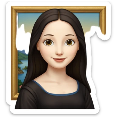 mona lisa picture sticker